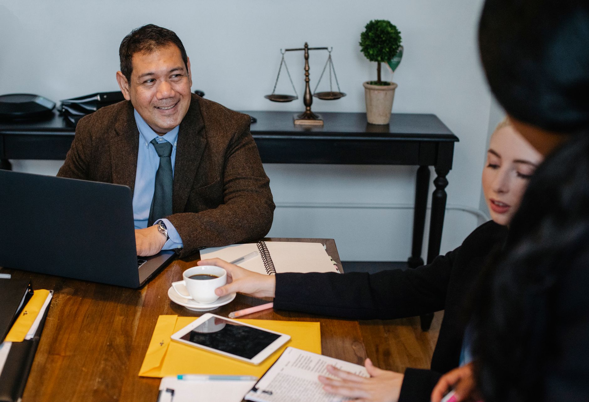 diverse legal professionals collaborating online