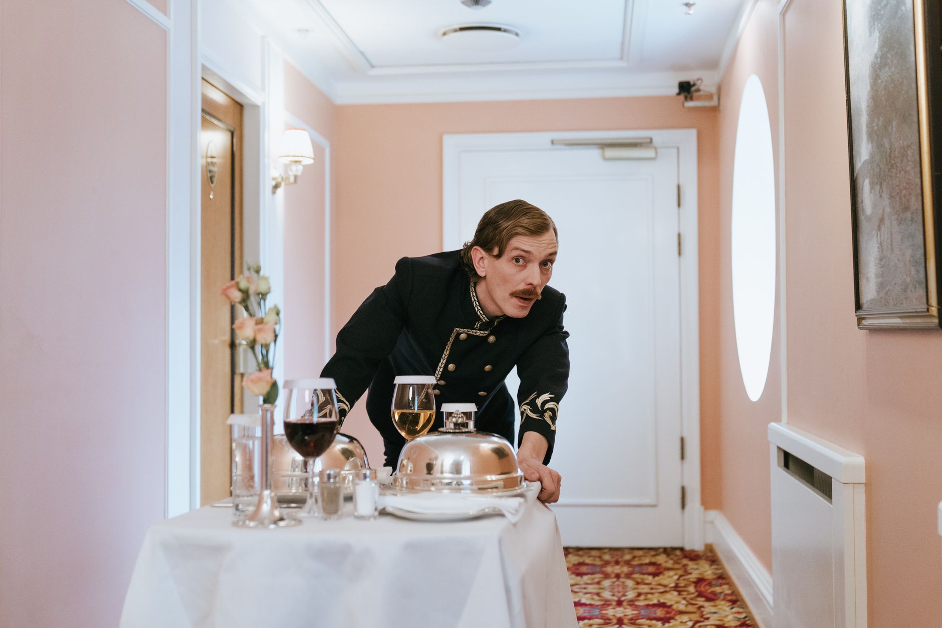 elegant concierge smiling